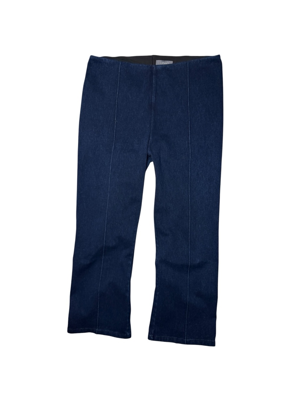 Lysse Lizette Bow Detail Cropped Denim in Dark Indigo Large